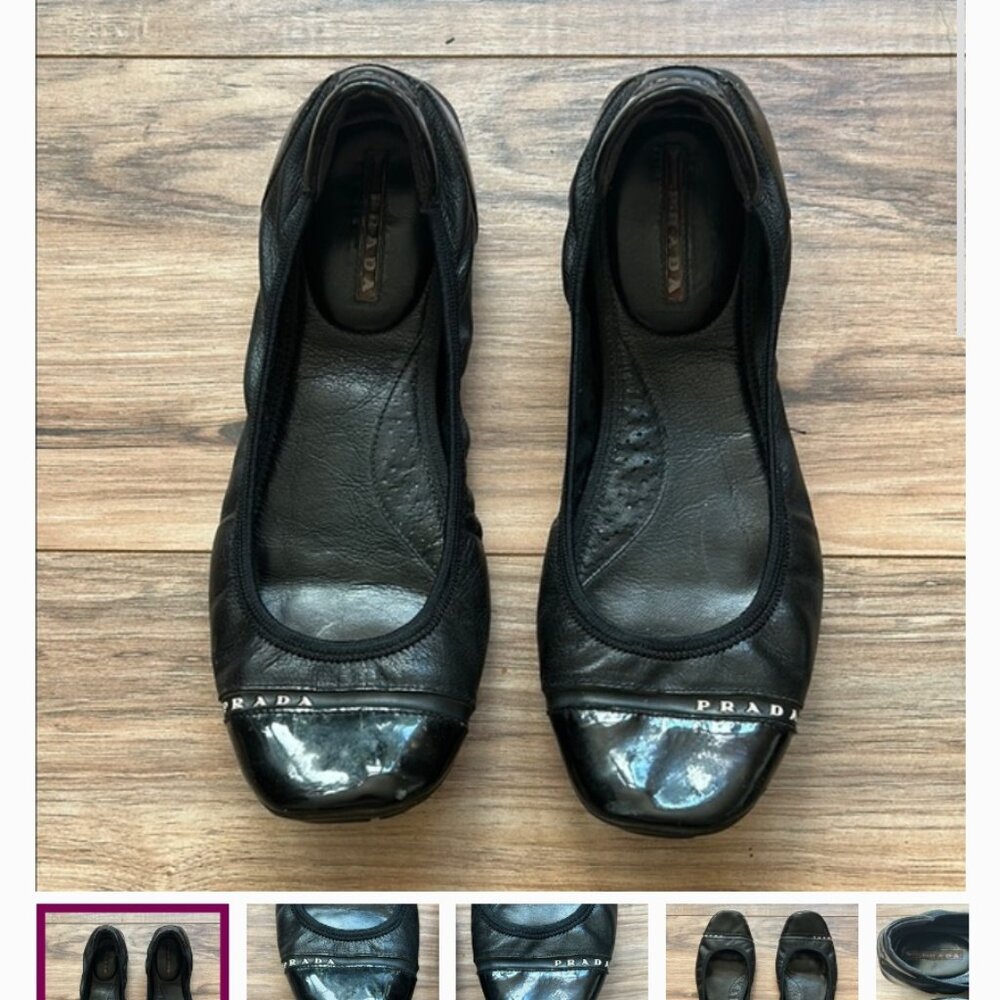 Prada Black Ballet Flats